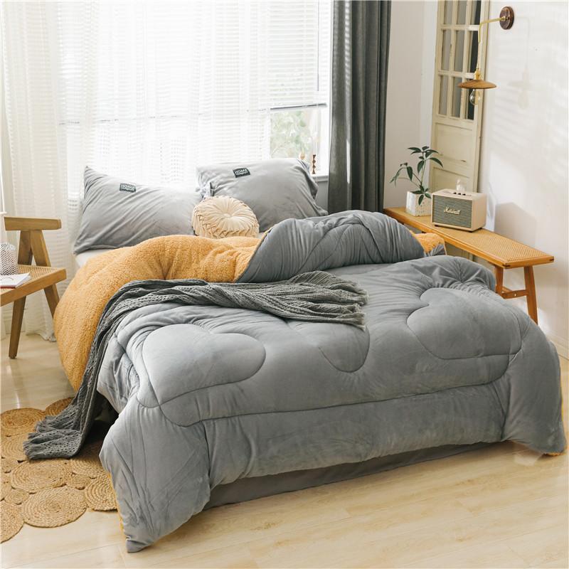 2020 Winter Comforter Grey Camel AB Side Cashmere Flannel Quilt Warm Soft Thicken Blankets Duvet With Filling Blue Home Textile, Purple
2020 Winter Comforter Grey Camel AB Side Cashmere Flannel Quilt Warm Soft Thicken Blankets Duvet With Filling Blue Home Textile, Purple