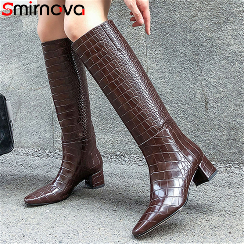 Smirnova 2020 European Style knee high boots women square toe Stone pattern high heel casual party shoes ladies long boots, Beige
Smirnova 2020 European Style knee high boots women square toe Stone pattern high heel casual party shoes ladies long boots, Beige