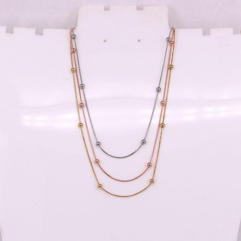Stainless Steel Snake Chains Necklaces lady Love Pendant Jewelry Best family Rose Gold Color Bead Ball Necklace Woman Gifts
Stainless Steel Snake Chains Necklaces lady Love Pendant Jewelry Best family Rose Gold Color Bead Ball Necklace Woman Gifts