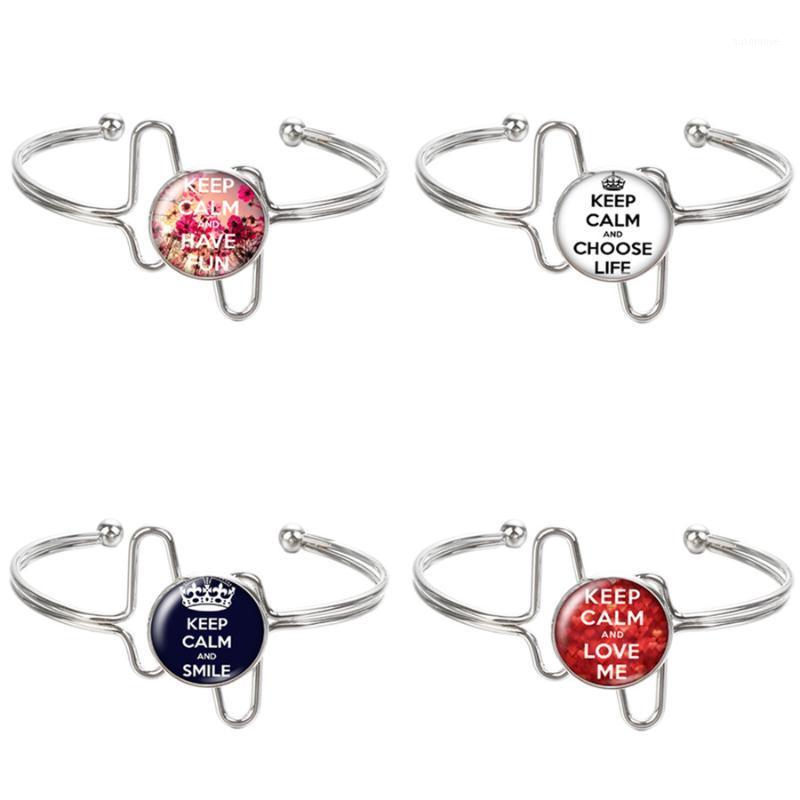 Planted silver color/golden Cuff Bracelets Glass Cabochon KEEP CALM &LOVE SMILE Bangle Bracelet For Women jewelry ZB0296/02971
Planted silver color/golden Cuff Bracelets Glass Cabochon KEEP CALM &LOVE SMILE Bangle Bracelet For Women jewelry ZB0296/02971