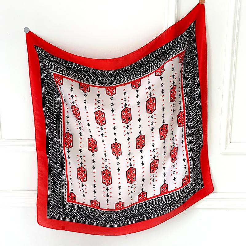 Women Spain Square Silk Scarf Aztec Geometric Shawls and Wraps Fashion Bag Scarves Hair Tie Bandana Hijab 70*70Cm
Women Spain Square Silk Scarf Aztec Geometric Shawls and Wraps Fashion Bag Scarves Hair Tie Bandana Hijab 70*70Cm