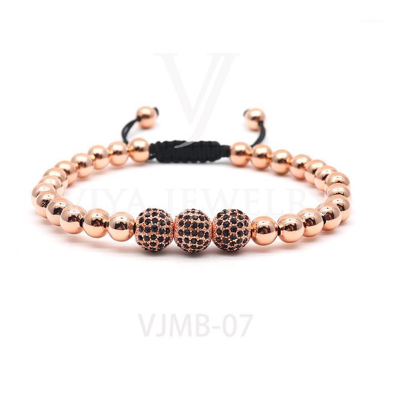 2020 New Rose Gold Anil Beads Bracelet 3 Drall Ball Clear CZ Beads Braided Boho Bracelet High-end Men Jewelry Accessories1
2020 New Rose Gold Anil Beads Bracelet 3 Drall Ball Clear CZ Beads Braided Boho Bracelet High-end Men Jewelry Accessories1