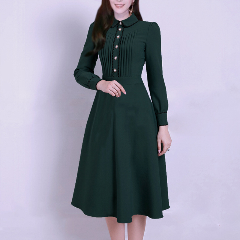 New Autumn Style Diamond Long Sleeve Single Breasted Plissado Mid Length Thin Stylish Temperament Elegant Dress High Quality 8mrf, Green
New Autumn Style Diamond Long Sleeve Single Breasted Plissado Mid Length Thin Stylish Temperament Elegant Dress High Quality 8mrf, Green