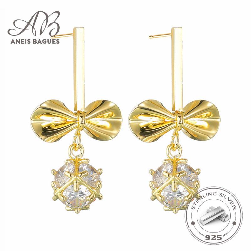 Dangle & Chandelier Aneis Bagues Bow Earrings For Women Sterling Silver 925 Cubic Zirconia Korean Fashion Jewelry Wedding Statement Gifts
Dangle & Chandelier Aneis Bagues Bow Earrings For Women Sterling Silver 925 Cubic Zirconia Korean Fashion Jewelry Wedding Statement Gifts