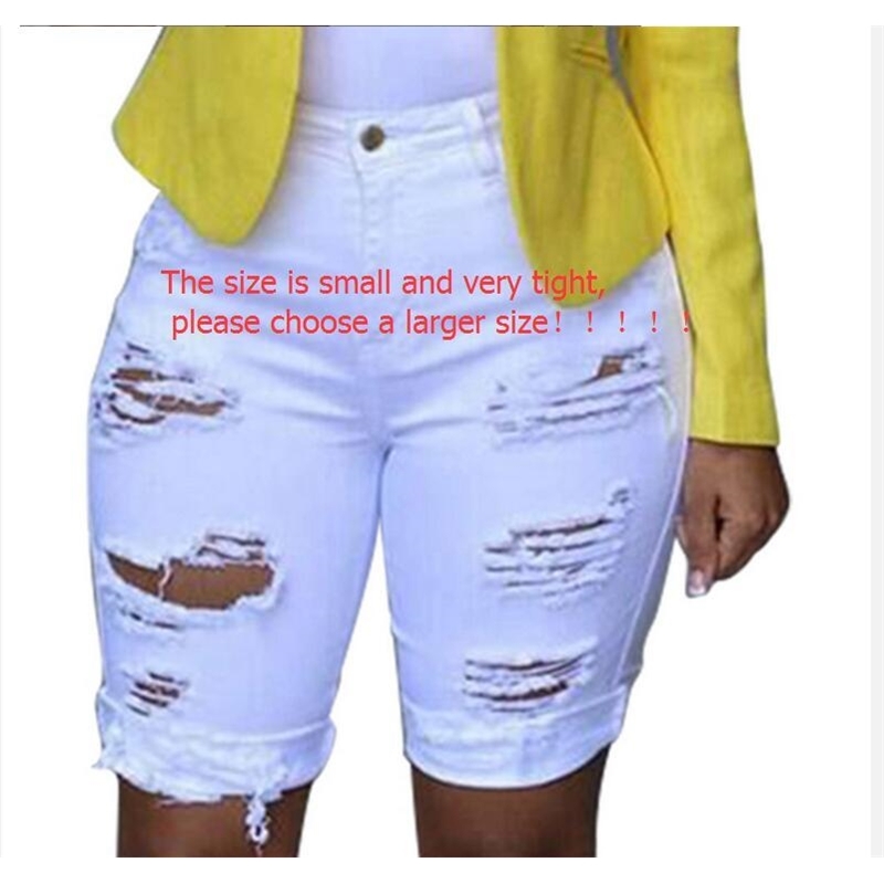 Casual Denim Women Lady Fashion Elastic Destroyed Sexy Hole Solid Sheath Shorts Ripped Jeans Plus Size Mujer Y200512, White
Casual Denim Women Lady Fashion Elastic Destroyed Sexy Hole Solid Sheath Shorts Ripped Jeans Plus Size Mujer Y200512, White