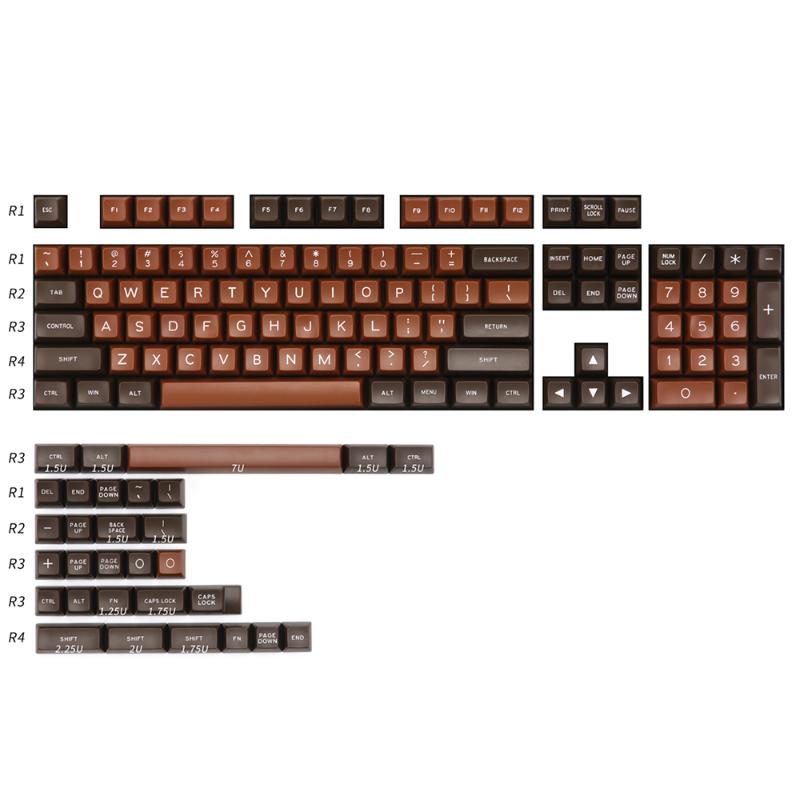 134keys Chocolate Color ABS Keycaps For 61 87 104 108 Kbd75 Dz60 Tada68 Dz65 96 Keys Cherry Switch Mechanical Game Keyboard Use
134keys Chocolate Color ABS Keycaps For 61 87 104 108 Kbd75 Dz60 Tada68 Dz65 96 Keys Cherry Switch Mechanical Game Keyboard Use