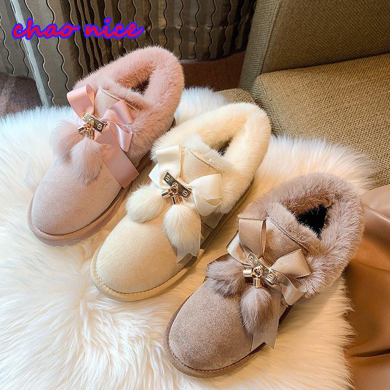 Waterproof and anti-ski boots women 2020 winter fashion short tube bow cute student plus velvet thickened female snow boots, Beige
Waterproof and anti-ski boots women 2020 winter fashion short tube bow cute student plus velvet thickened female snow boots, Beige