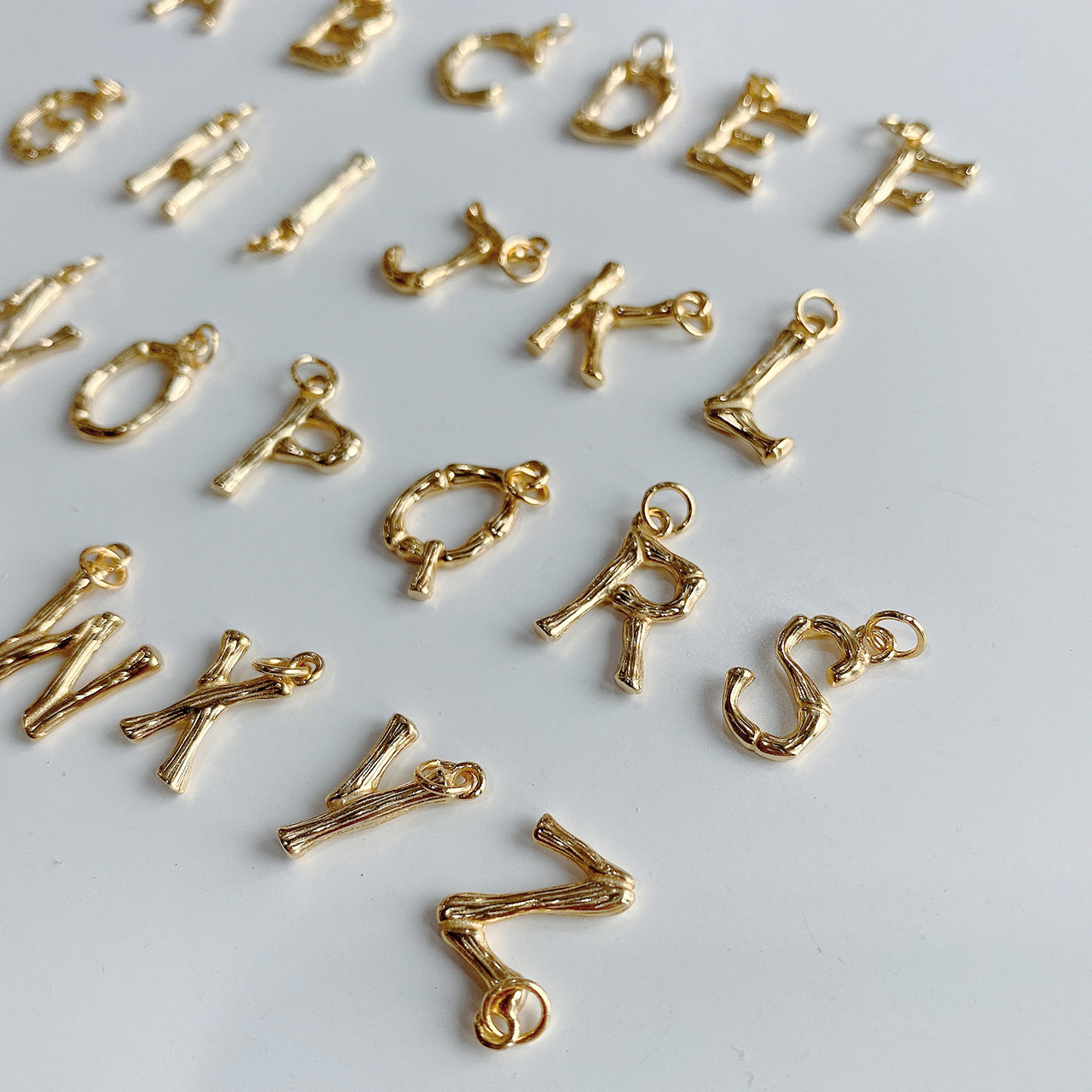 New designs 925 sterling silver pendant necklaces handmade jewelry 26 alphabets letters pendants designer necklaces in gold plating
