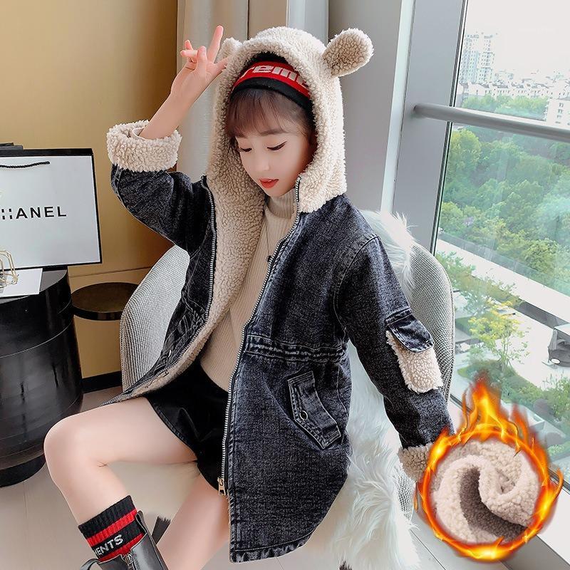 Girls Autumn And Winter Plus Velvet Thick Denim Jacket 2020 New Children's Korean Style Trendy Windbreaker, Big Kids All-Match1, Black
Girls Autumn And Winter Plus Velvet Thick Denim Jacket 2020 New Children's Korean Style Trendy Windbreaker, Big Kids All-Match1, Black