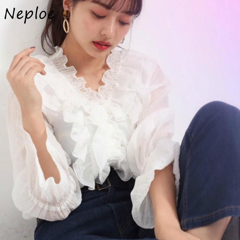 Neploe Sweet Flare Long Sleeve Pleated Women Shirts New Japan Style Ruffles Patchwork Blouse Spring Casual All-match Blusas, Beige
Neploe Sweet Flare Long Sleeve Pleated Women Shirts New Japan Style Ruffles Patchwork Blouse Spring Casual All-match Blusas, Beige
