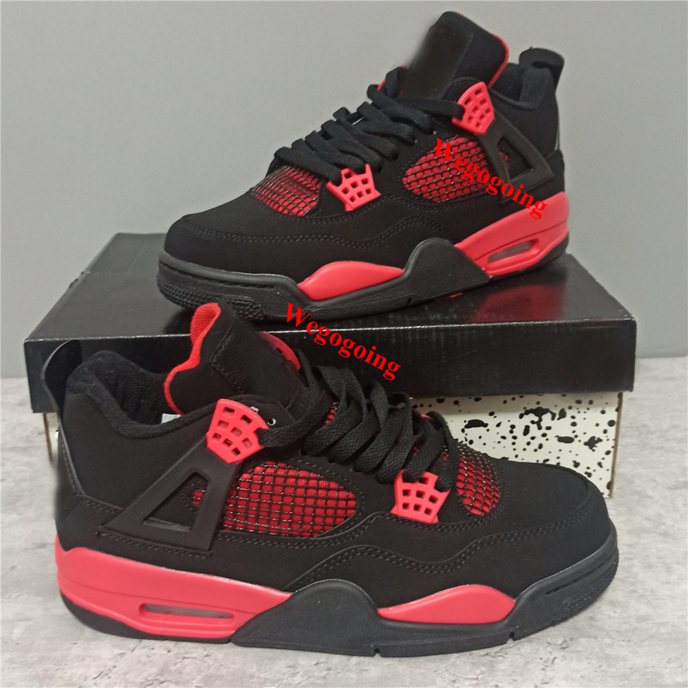 Red Thunder 4 Basketball Shoes For Men Women Classic Jumpman 4s Retroe Sneakers University Blue Black Cat Lightning Tech White Oreo Cool Grey Man Woman Trainers, 23
Red Thunder 4 Basketball Shoes For Men Women Classic Jumpman 4s Retroe Sneakers University Blue Black Cat Lightning Tech White Oreo Cool Grey Man Woman Trainers, 23