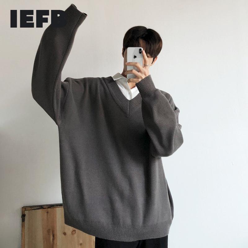 IEFB Loose V-Neck Sweater men's fashion autumn winter Korean trend thickened bottomed kintwear oversized clothes male new 9Y4492, Gray
IEFB Loose V-Neck Sweater men's fashion autumn winter Korean trend thickened bottomed kintwear oversized clothes male new 9Y4492, Gray