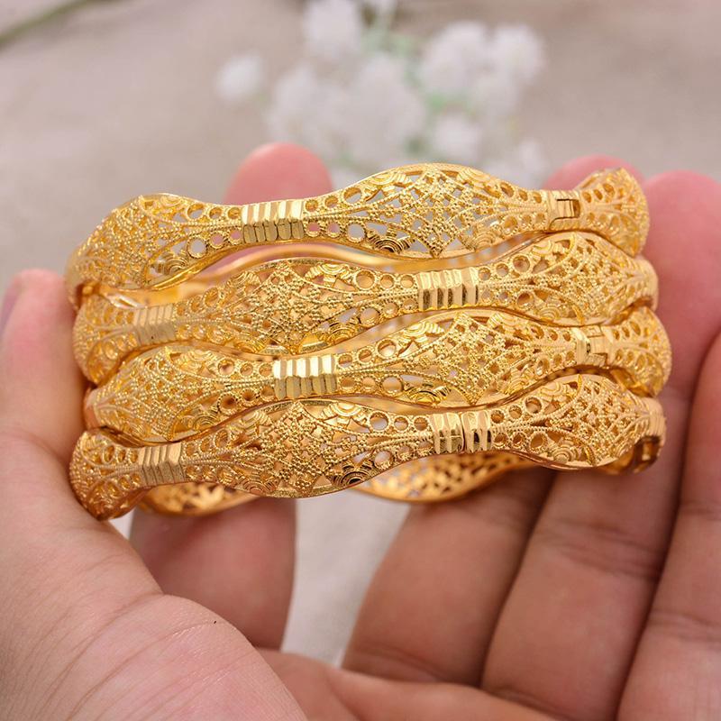 4Pcs/lot 24K Fashion Gold Color Bangles For Women African Bride Bracelet Jewelry Gifts
4Pcs/lot 24K Fashion Gold Color Bangles For Women African Bride Bracelet Jewelry Gifts
