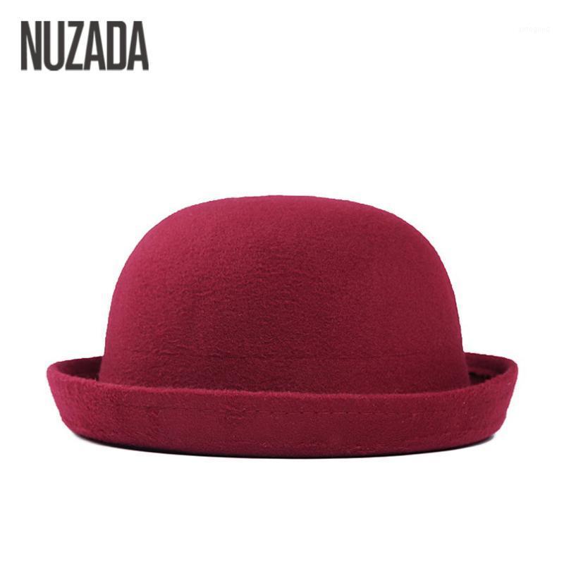 Stingy Brim Hats Brands NUZADA Winter Autumn Women Ladies Fedoras Top Jazz Hat Fashion Thickening Bowler Quality Polyester Cotton Round Caps, Black
Stingy Brim Hats Brands NUZADA Winter Autumn Women Ladies Fedoras Top Jazz Hat Fashion Thickening Bowler Quality Polyester Cotton Round Caps, Black