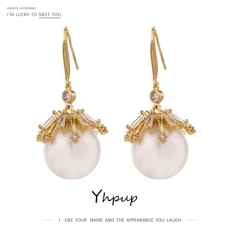 Yhpup Exquisite Shiny Cubic Zirconia Geometric Stud Earrings Elegant Imitation Pearls Cute Earrings Jewelry for Women Gift New
Yhpup Exquisite Shiny Cubic Zirconia Geometric Stud Earrings Elegant Imitation Pearls Cute Earrings Jewelry for Women Gift New