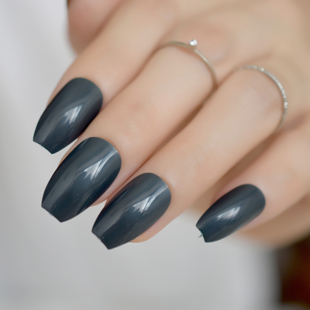 24pcs Pure Dark Slate Gray Candy COFFIN Nail Tips Easy DIY Medium Full Cover Fake False Press On Nail Kit for Women Wear 723B, 210b
24pcs Pure Dark Slate Gray Candy COFFIN Nail Tips Easy DIY Medium Full Cover Fake False Press On Nail Kit for Women Wear 723B, 210b