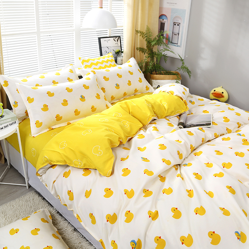 4pcs/set High Quality Cartoon Little Yellow Duck Bedding Set Bed Linings Duvet Cover Bed Sheet Pillowcases Cover Set 55 201021, White
4pcs/set High Quality Cartoon Little Yellow Duck Bedding Set Bed Linings Duvet Cover Bed Sheet Pillowcases Cover Set 55 201021, White