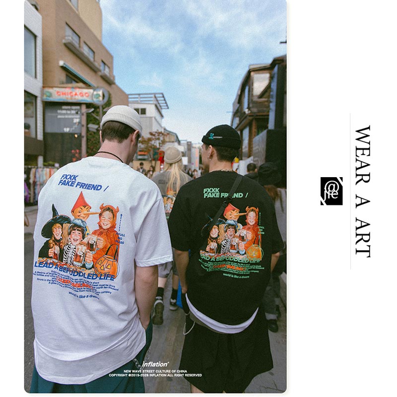 Men Womens Designer T Shirts Fashion Tide Brand Retro Fun Cartoon Personality Printed Loose T-shirt Men Luxury tee tops Hot Sale