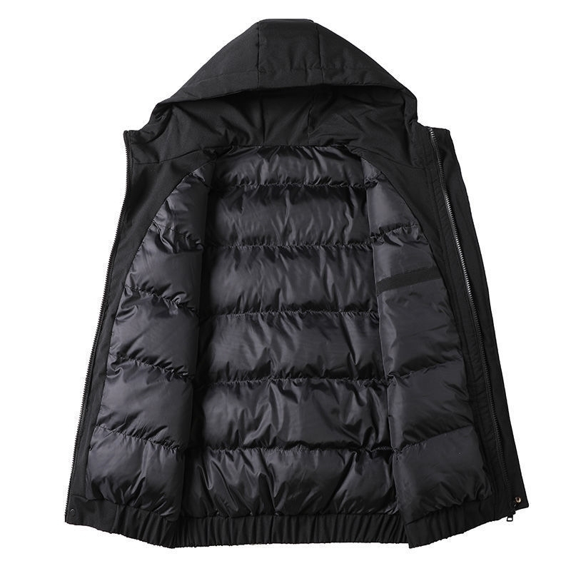 Men Parka Coats Winter Jacket Mens Thicken Hooded Windproof Parkas Overcoat Casual Man Warm Down Jackets Pockets Outerwear 201203