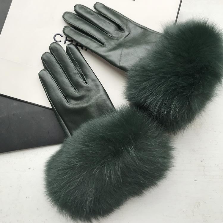 Maylofuer Dark green Genuine sheepskin gloves elegant hand soft leather women's high-grade leather gloves
Maylofuer Dark green Genuine sheepskin gloves elegant hand soft leather women's high-grade leather gloves