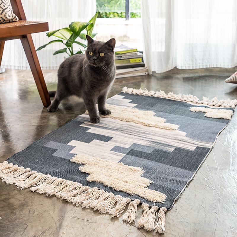 Cilected Hand-Woven Carpet Tassel Floor Mat Nordic Cotton And Linen Entrance Door Mat Living Room Carpet Home Bedroom Area Rug1, Color3
Cilected Hand-Woven Carpet Tassel Floor Mat Nordic Cotton And Linen Entrance Door Mat Living Room Carpet Home Bedroom Area Rug1, Color3