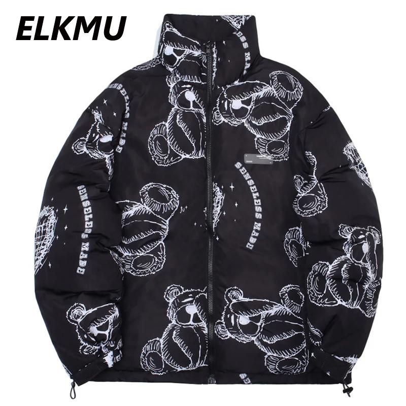 ELKMU 2020 Winter Thick Warm Down Jackets Graffiti Bear Print Parka Coats Streetwear Hip Hop Fashion Casual Outwear Male HE472, Black
ELKMU 2020 Winter Thick Warm Down Jackets Graffiti Bear Print Parka Coats Streetwear Hip Hop Fashion Casual Outwear Male HE472, Black