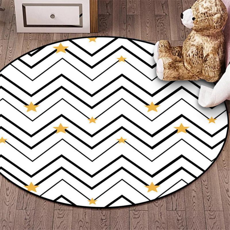 Nordic Black Strip Star Pattern Round Rug For Bedroom Simple Area Rug For Kids Beside Mat Fashion Modern1, As picture
Nordic Black Strip Star Pattern Round Rug For Bedroom Simple Area Rug For Kids Beside Mat Fashion Modern1, As picture