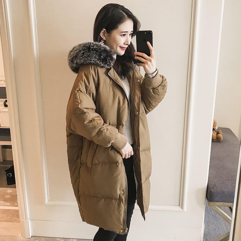 Down Cotton Coat Female Loose Hooded Long Sleeve Winter Jacket Women Parka Warm Thicken Oversize Women Winter Coat Padded Q1946 201019