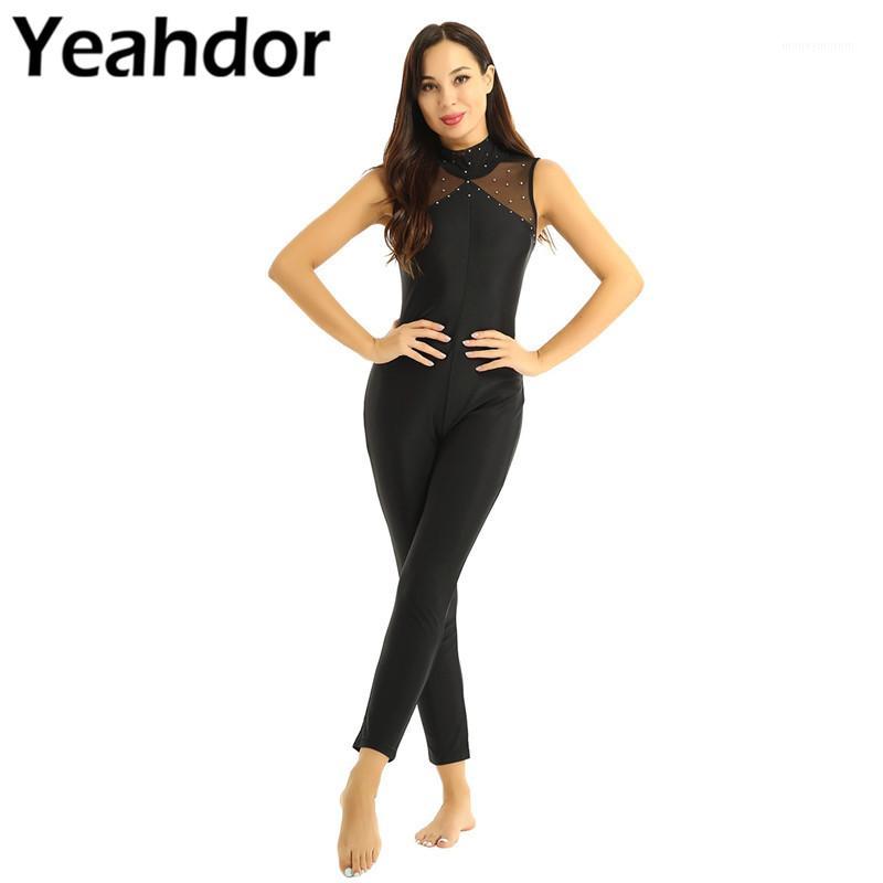 Women Adults Shiny Rhinestones Leotard Jumpsuit Mock Neck Sleeveless Keyhole Back Mesh Splice Top Ice Figure Skating Dance Wear1, Black
Women Adults Shiny Rhinestones Leotard Jumpsuit Mock Neck Sleeveless Keyhole Back Mesh Splice Top Ice Figure Skating Dance Wear1, Black