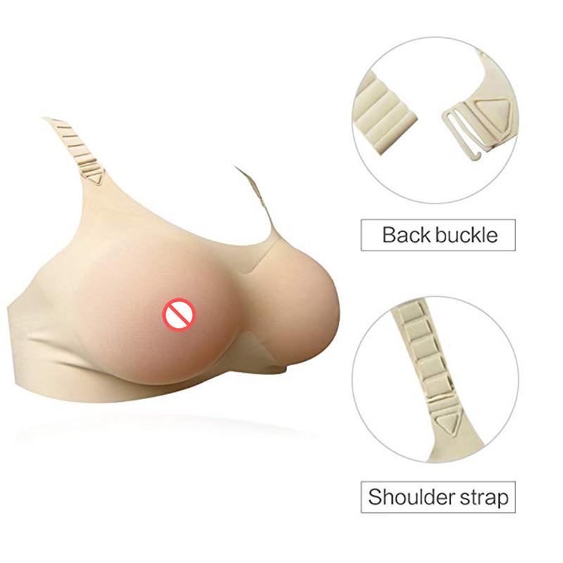 B5 Hot Selling Silicone False Breast Form Push Up Bra for Crossdresser Seamless 1 Piece Style for Fake Boobs