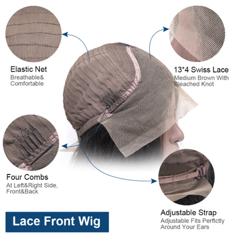 13X4 Short Hair Bob Wig Kinky Curly Pre Plucked synthetic Lace Front Wig 150%Density 16 Inches Afro Jerry Curl cheveux humain