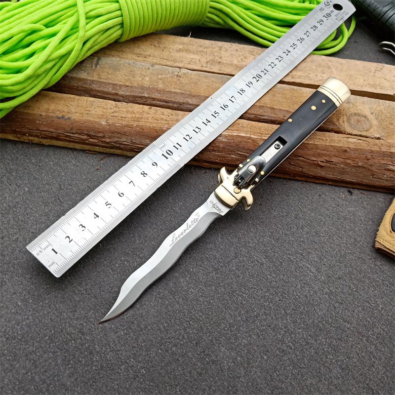 Plus 9" Italy Classical Automatic knife with horn handle leverletto Kris snake blade Double AUTO 440 Stainless steel blade Camping tactical
Plus 9" Italy Classical Automatic knife with horn handle leverletto Kris snake blade Double AUTO 440 Stainless steel blade Camping tactical