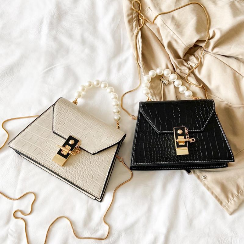 Luxury Designer Handbag Pearl Chain Square Bags Elegant Ladies Girl Party Evening Leather Crossbody Fashion Bag 2021 New Style, Black
Luxury Designer Handbag Pearl Chain Square Bags Elegant Ladies Girl Party Evening Leather Crossbody Fashion Bag 2021 New Style, Black