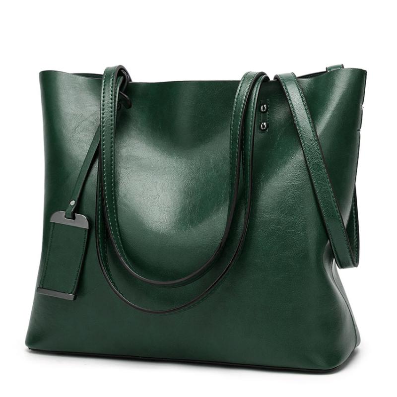 2021 New Soft Oil Wax PU Leather Handbag Women's Messenger bag Casual Tote Brand Green Brown Large Lady Shoulder Crossbody bags, Black
2021 New Soft Oil Wax PU Leather Handbag Women's Messenger bag Casual Tote Brand Green Brown Large Lady Shoulder Crossbody bags, Black