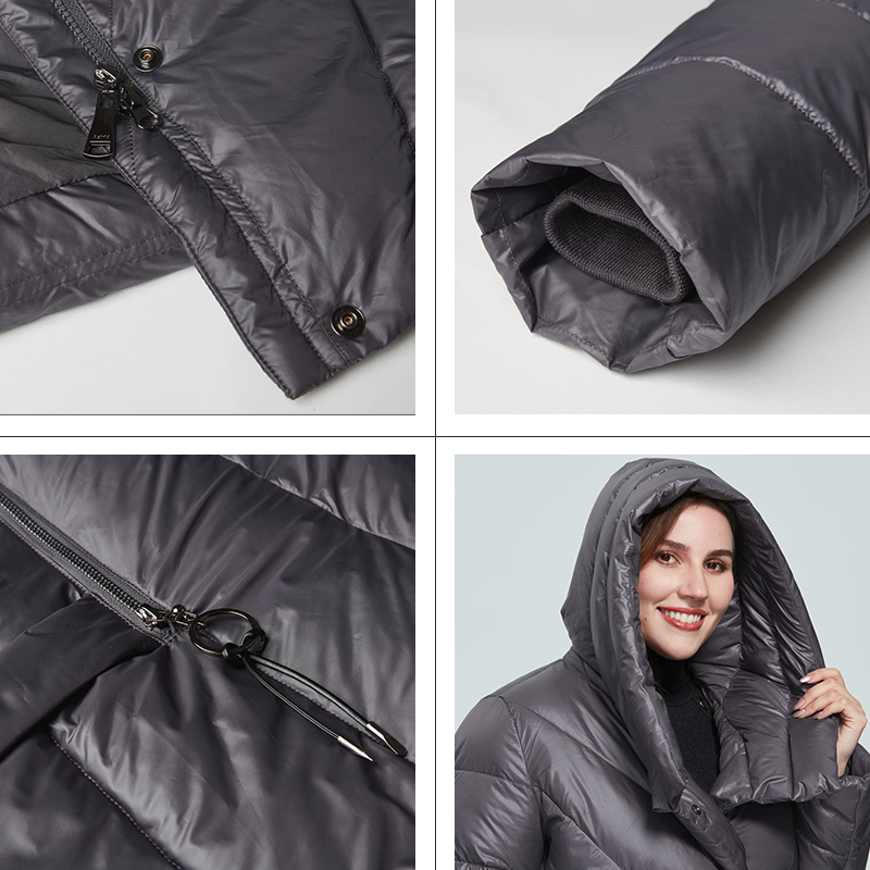 Astrid Winter Women's coat women long warm parka fashion thick Jacket hooded BioDown large sizes female clothing 6580 201017
