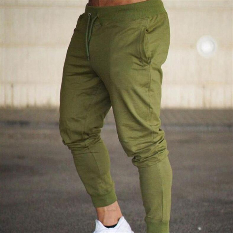New Sportswear Fitness Pants Casual Polyester Mens Fitness Workout Pants Skinny Sweatpants Trousers Jogger Pants T200319