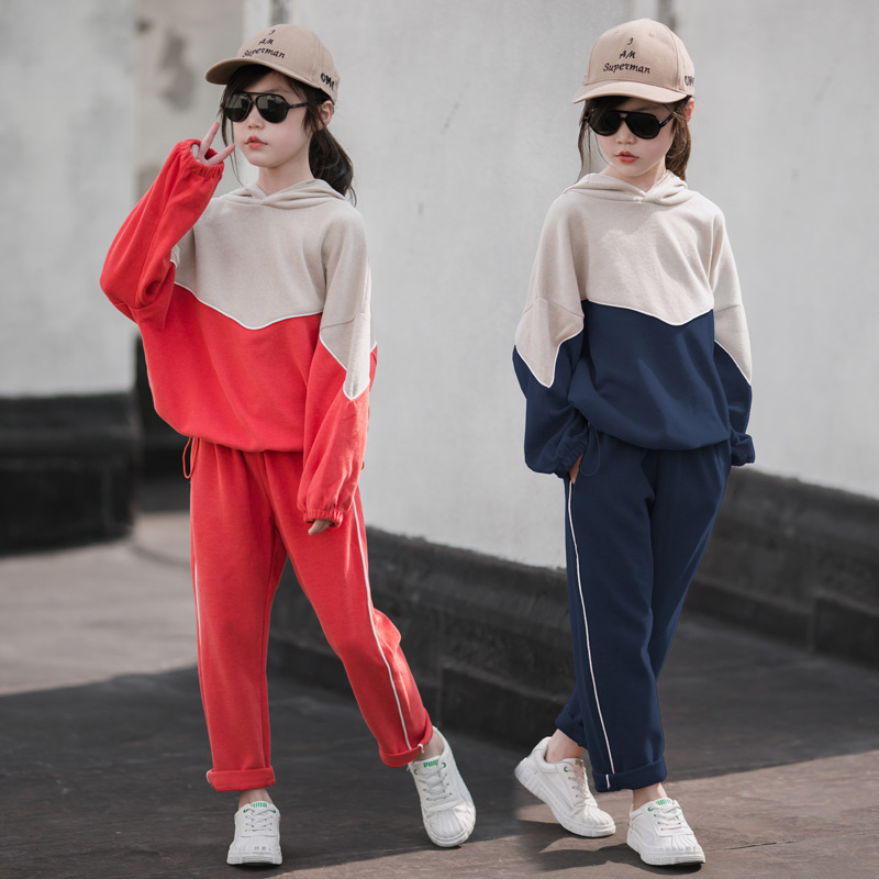 New autumn/winter 2020 sports suit for girls cuhk children's Fashion two-piece suit for girlsX1019