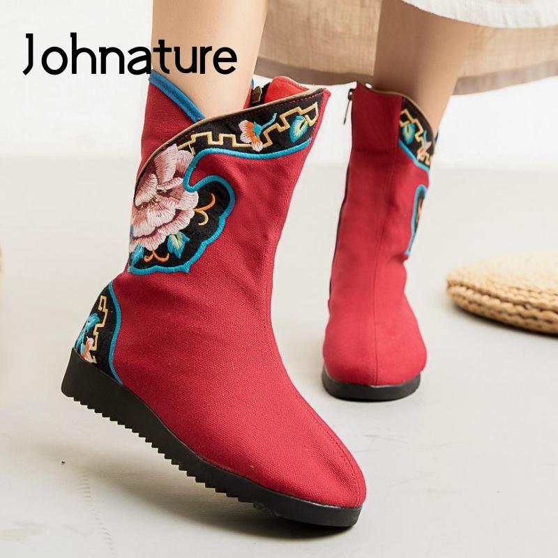 Johnature Winter Women Boots Cotton Shoes 2020 New Zip Mixed Colors Embroider Handmade Warm Retro National Style Platform Boots, Black
Johnature Winter Women Boots Cotton Shoes 2020 New Zip Mixed Colors Embroider Handmade Warm Retro National Style Platform Boots, Black