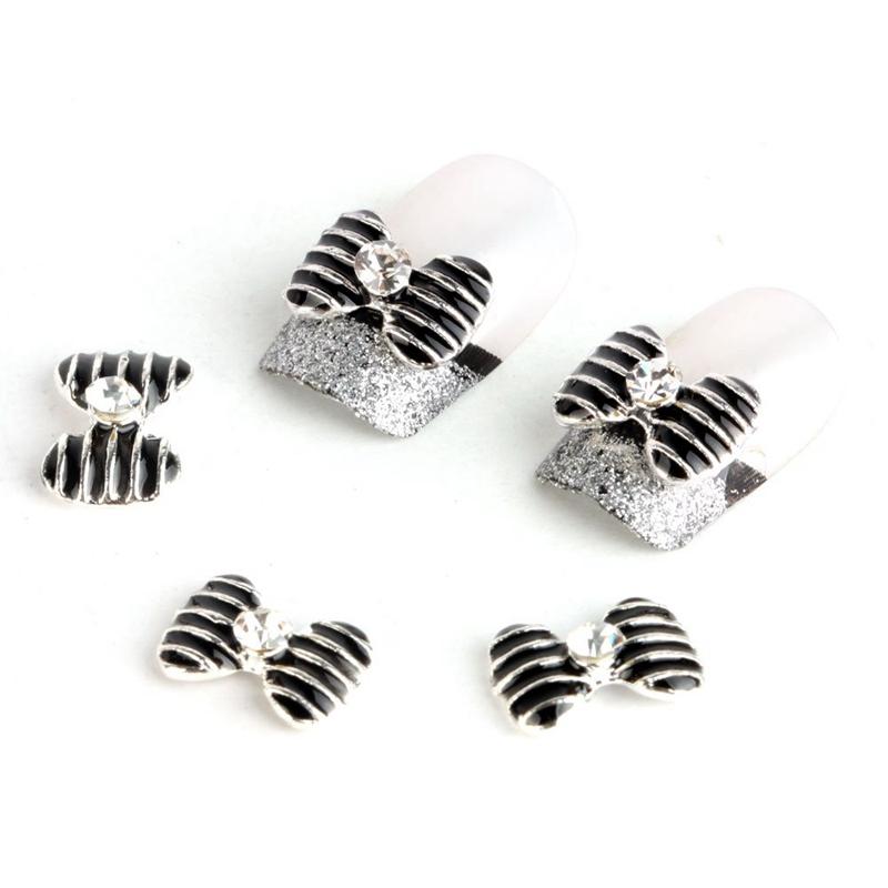 Special Silver Black Bow Tie 10 pieces Silver 3D Alloy Nail Art Slices Glitters DIY Decorations
Special Silver Black Bow Tie 10 pieces Silver 3D Alloy Nail Art Slices Glitters DIY Decorations