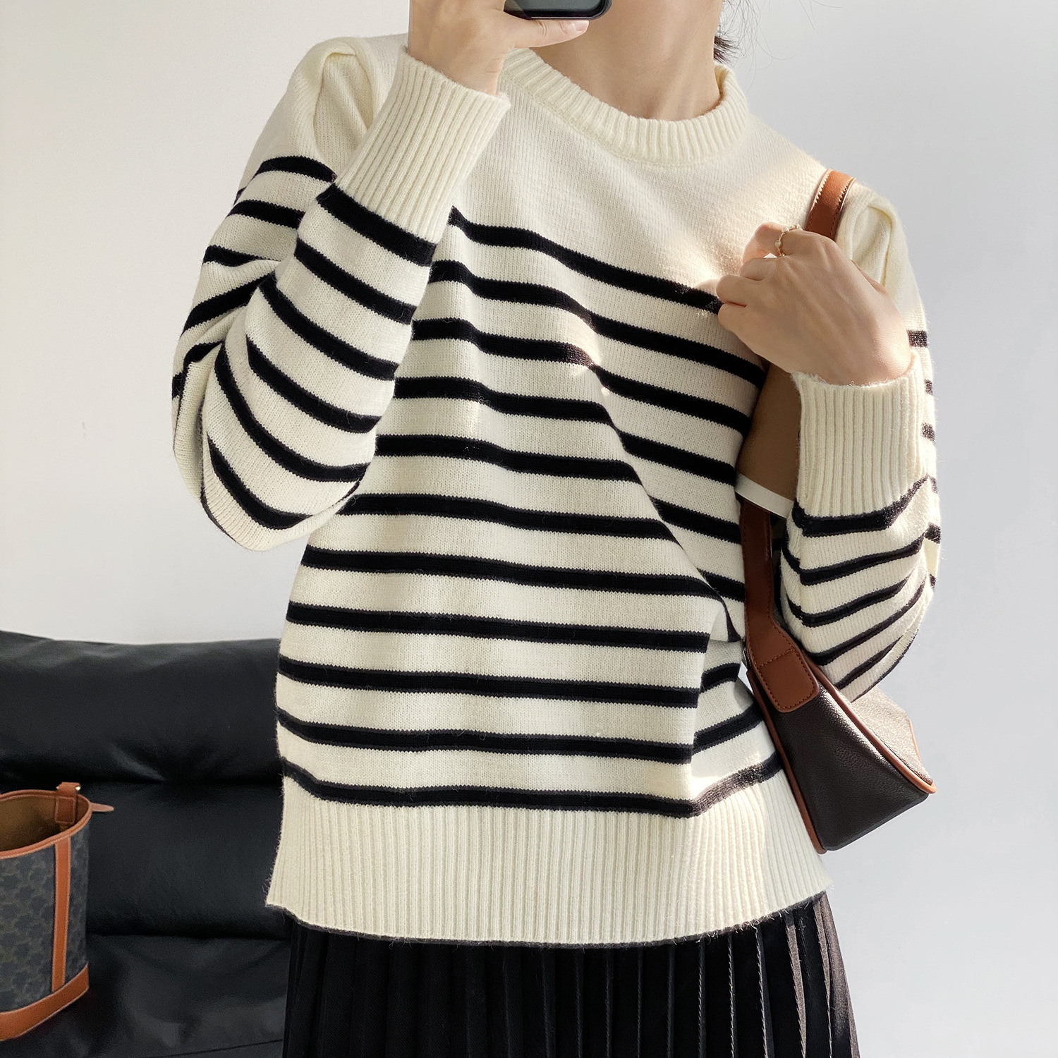 2021 New Spring O-neck Thin Striped Knitted Fashion Sweater Casual Women Clothes Pullovers Pull Femme Xir2, Black
2021 New Spring O-neck Thin Striped Knitted Fashion Sweater Casual Women Clothes Pullovers Pull Femme Xir2, Black