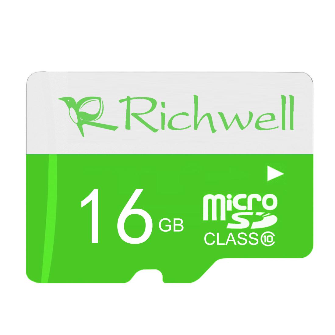 Richwell 16GB High Speed Class 10 Micro SD Memory Card