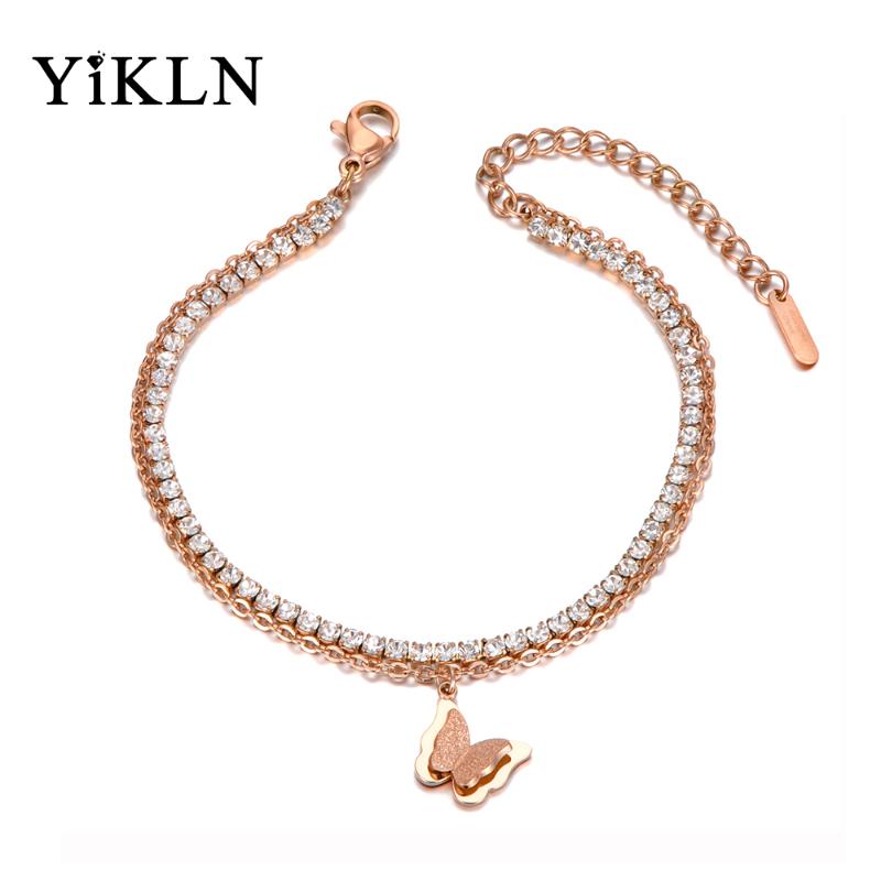 YiKLN Double Layer CZ Crystal Butterfly Charm Animal Bracelets For Women Stainless Steel Bohemia Link & Chain Bracelet YB20006
YiKLN Double Layer CZ Crystal Butterfly Charm Animal Bracelets For Women Stainless Steel Bohemia Link & Chain Bracelet YB20006
