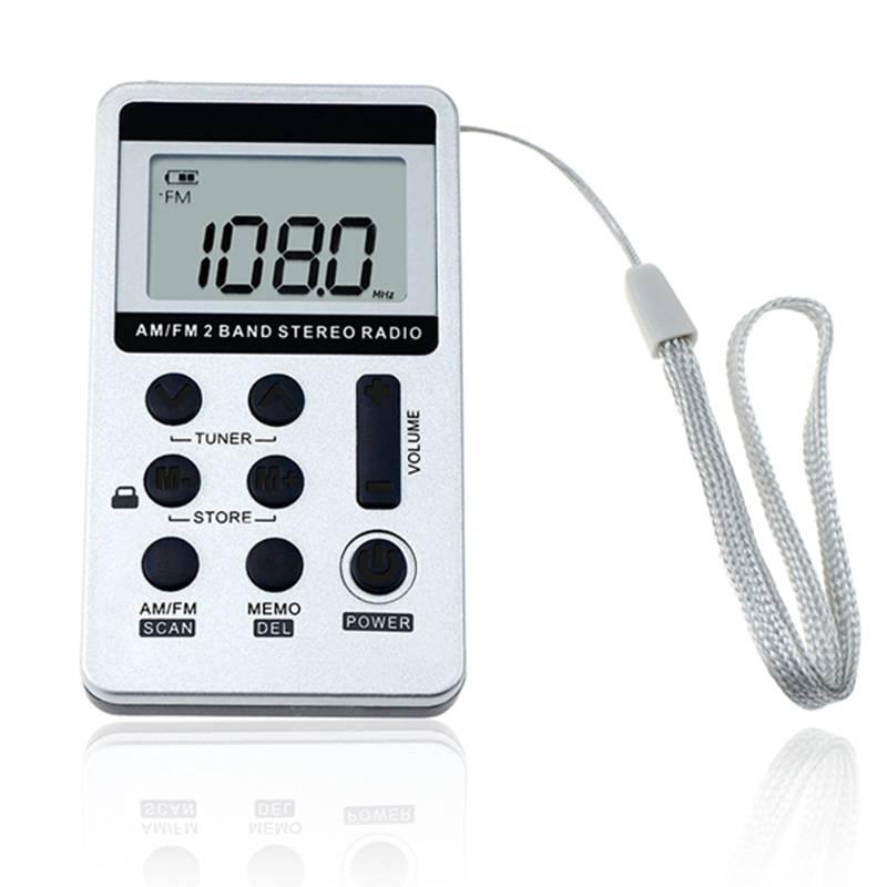 1pc Portable DC 5V Mini Pocket Two Band Radio FM/AM Digital Receiver With Earphone USB Cable