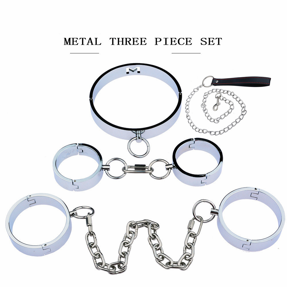 Heavy Stainless Steel Slave Bondage sexy Toys of Handcuffs Ankle Cuffs Neck Collar with Metal Chain for Women Men Fetish
Heavy Stainless Steel Slave Bondage sexy Toys of Handcuffs Ankle Cuffs Neck Collar with Metal Chain for Women Men Fetish