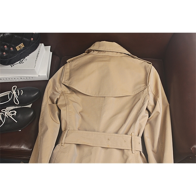 Obrix 2 Version Fashionable Twill Female Trench Cotton Long Spring Autumn Coat For Women 201110