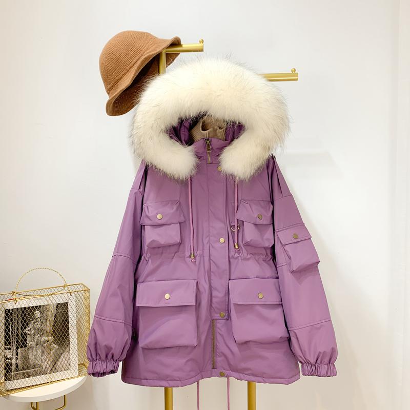 Big Real Raccoon Fur 2020 Women Winter 90%White Duck Down Parkas Mid-Length Jacket Female Thick Warm Loose Hooded Coat Windproof, Black
Big Real Raccoon Fur 2020 Women Winter 90%White Duck Down Parkas Mid-Length Jacket Female Thick Warm Loose Hooded Coat Windproof, Black