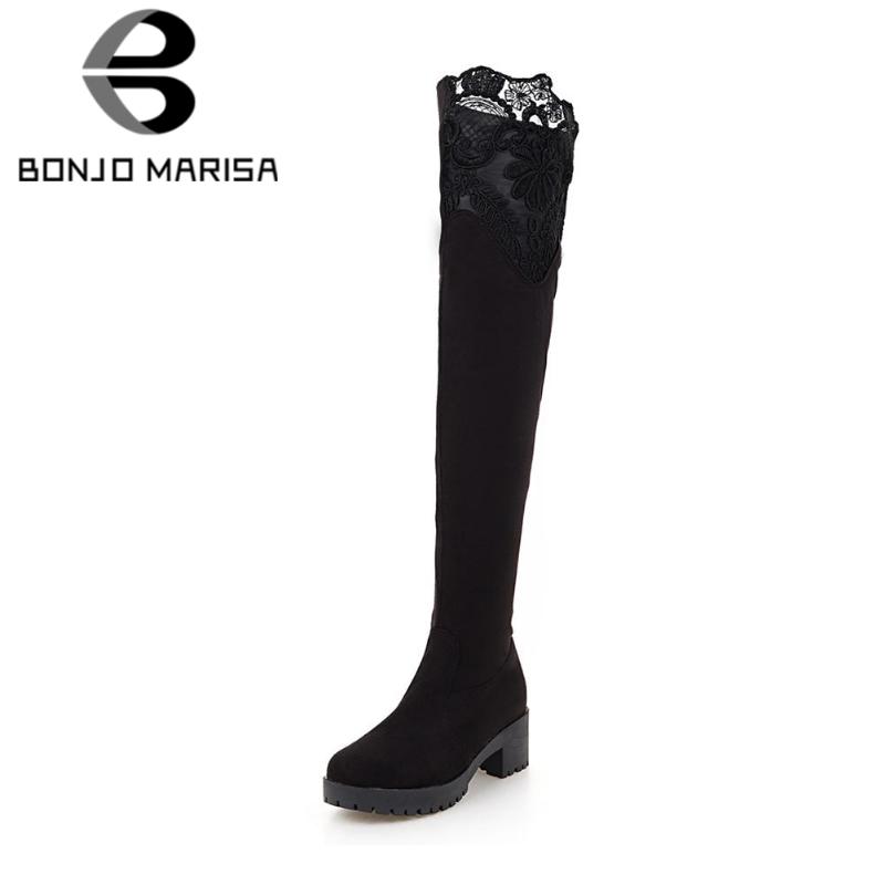 New Chic Big Size 42 Chunky Heels Platform Slip On Lace Leisure Over The Knee Long Shoes Boots Women, Black
New Chic Big Size 42 Chunky Heels Platform Slip On Lace Leisure Over The Knee Long Shoes Boots Women, Black
