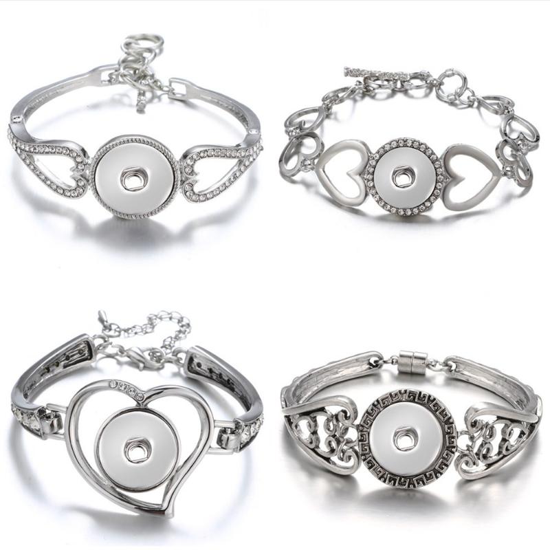 New Fashion silver plated hollow Rhinestone hearts snap Bracelet bangle 22CM fit 18MM snap button jewelry wholesale
New Fashion silver plated hollow Rhinestone hearts snap Bracelet bangle 22CM fit 18MM snap button jewelry wholesale