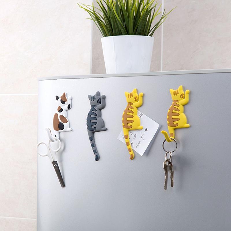 Magnetic Cartoon Cat Hook Refrigerator Sticker Seamless Hanger Silicone Cat Tail Foldable Hooks Fridge Storage Magnet Holder
Magnetic Cartoon Cat Hook Refrigerator Sticker Seamless Hanger Silicone Cat Tail Foldable Hooks Fridge Storage Magnet Holder
