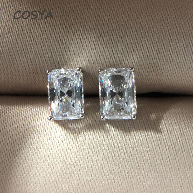 Stud COSYA Women White Rectangle Chamfering Car Flower 5*7mm Earrings Simple Borderless Inlay Exquisite Real 925 Sterling Silver
Stud COSYA Women White Rectangle Chamfering Car Flower 5*7mm Earrings Simple Borderless Inlay Exquisite Real 925 Sterling Silver